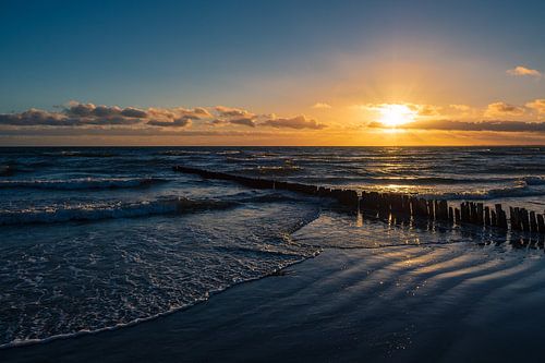 Baltic Sea coast on the island Moen in Denmark