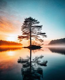 Tree in the sunrise