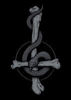 omgekeerd kruis met slang