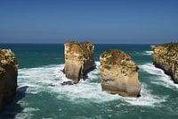 Rotspartijen aan de kust van de Great Ocean Road