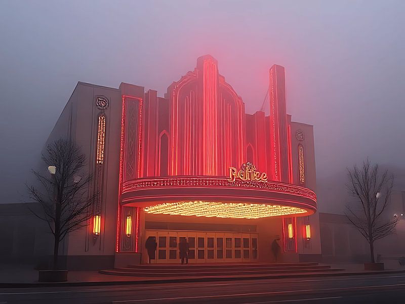 Théâtre Art déco dans la brume par Stilbeeld Studio