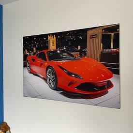 Photo de nos clients: Ferrari F8 Tributo voiture de sport italienne à moteur central en rouge par Sjoerd van der Wal Photographie, sur artframe