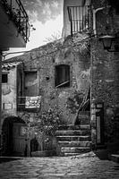 Taormina (Siciliaans: Taurmina)  Sicilië Italië. fotoposter of  wanddecoratie