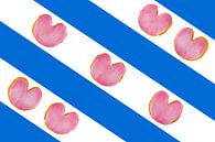 Friese vlag met koek. Fryslân. Nederland. van Alie Ekkelenkamp thumbnail