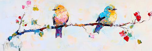 Vogelliebe im Frühling von Poster Art Shop