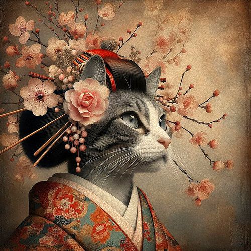 a Geisha Cat
