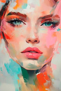Play of colours in the facial features by Poster Art Shop