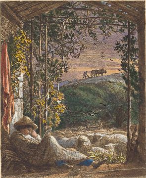 Samuel Palmer-De slapende herder, vroege ochtend