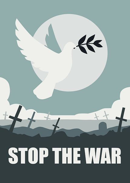 Stoppt den Krieg Weiße Taube von Art Kingdom