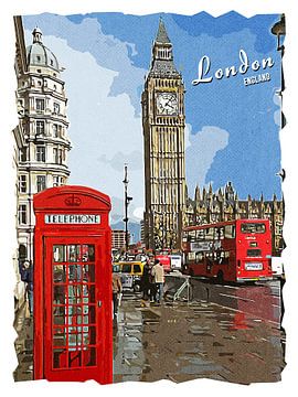 Londen van Printed Artings