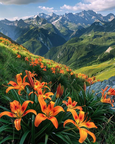 Alpenlandschaft: Sommerliches Farbenspiel von fernlichtsicht