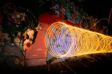 Lightpainting graffiti van Sjoerd Naus