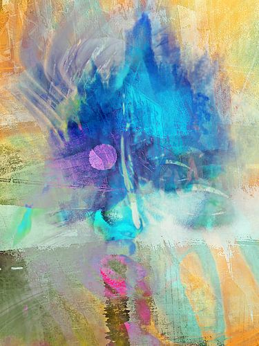 Het blauwe abstracte gezicht