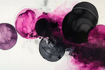 Abstract colour explosion - dark purple by Poster Art Shop