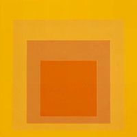 Josef Albers - Studie zur Hommage an das Quadrat, gelb, orange, High Resolution