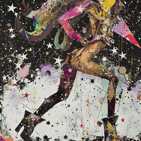 Colourful Bull Image | Colourful Bull Dance by Art Whims