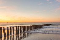 Sonnenuntergang am Strand von Cadzand-Bad von John van de Gazelle fotografie Miniaturansicht