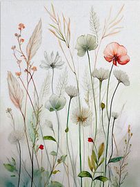 Natürliche Blumen und Gräser malen von Studio Pieternel