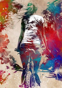 Stadsfiets sport kunst #fiets van JBJart Justyna Jaszke