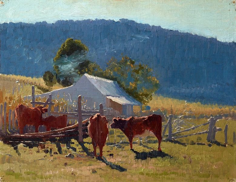 Milking time (Araluen Valley), Elioth Gruner by Masterful Masters