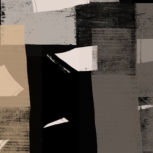 Scandinavische wabi-sabi. Minimalistisch abstract in neutrale kleuren nr. 7