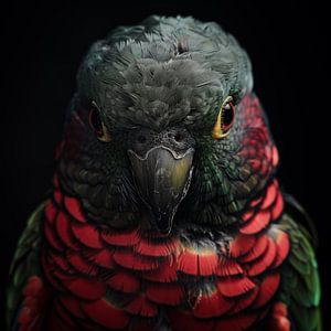 Portrait roter Papagei