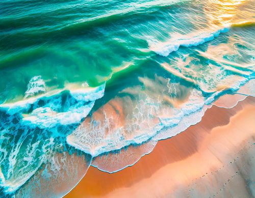 Plage avec vague