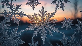 Frost pattern on the window