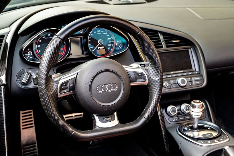 Audi R8 V10 Plus sports car interior by Sjoerd van der Wal Photography