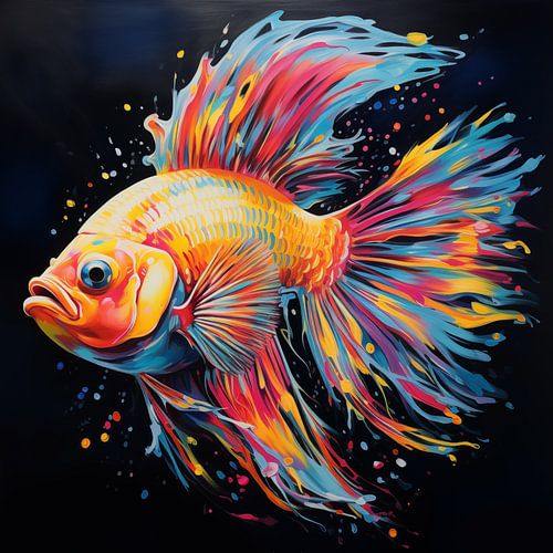 Goudvis kleurrijk