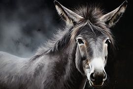 Donkey Portrait by ARTEO Paintings