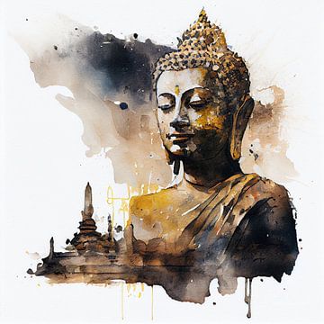 Bouddha aquarelle #1
