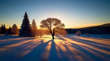 Sentier solitaire vers le couchant