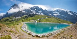 alpine landscape Kleine Scheidegg and lake Fallbodensee, swiss a by SusaZoom