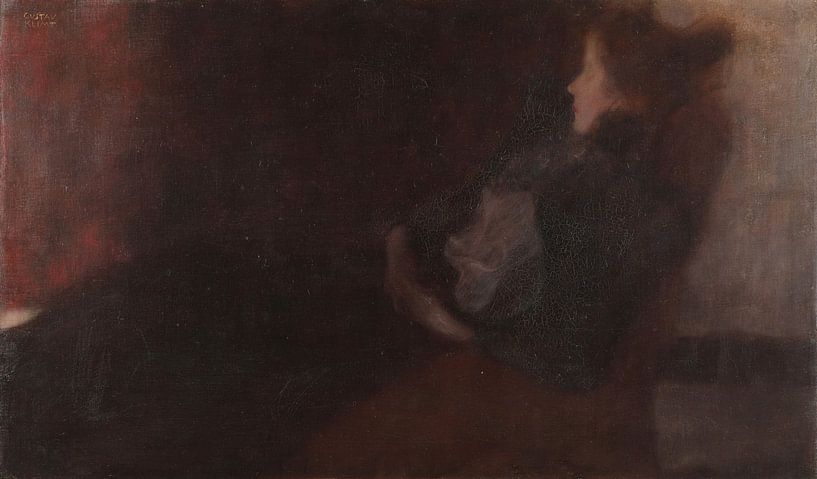 Lady at the Fireplace, Gustav Klimt by Masterful Masters