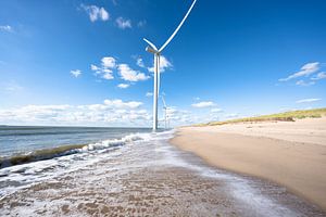 Plage de Rotterdam en été.