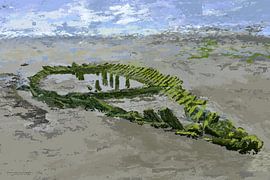 Eindruck eines Schiffswracks an der Küste der Normandie, Frankreich von Atelier Rinke Baaima