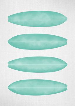 Surfboards in Turquoise by Gal Design