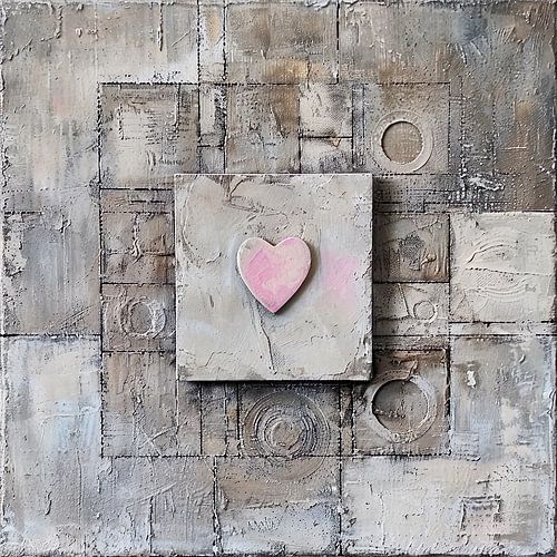 Abstract werk. Industriële liefde in roze.