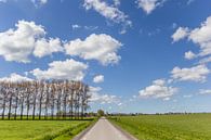 Rechte weg door het vlakke landschap van Groningen van Marc Venema thumbnail