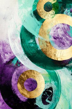 Abstract shapes with gold accents by Poster Art Shop