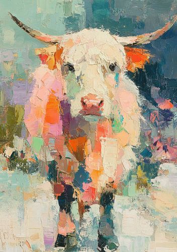 Abstract illustration of Highland cattle by Niklas Maximilian