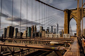 Brooklyn Bridge, One World Trade Center van Rosan Verbraak