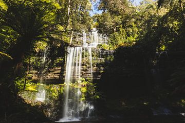 Horseshoe Falls: Een Schilderachtige Cascade in Mount Field van Ken Tempelers