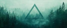 Mysterious forest landscape with triangle by Poster Art Shop