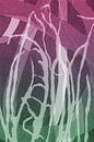 Gras. Moderne abstrakte botanische geometrische Kunst in rosa und grün von Dina Dankers Miniaturansicht