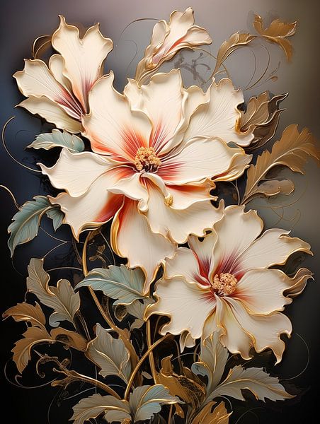 Flowers and gold by Bert Nijholt