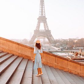 Paris, a beautiful view of the Eiffel Tower by Dymphe Mensink