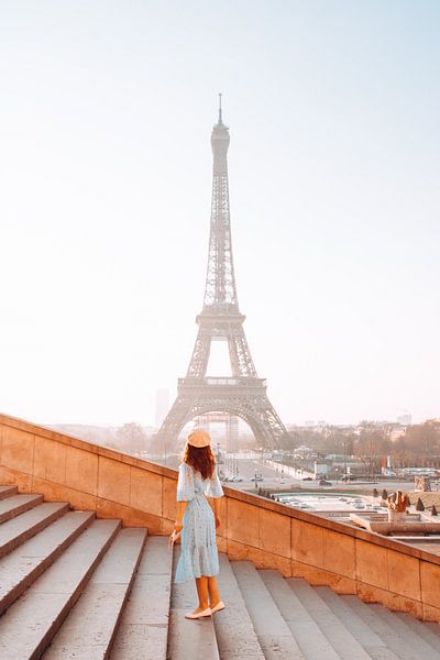 Paris, ein schöner Blick auf den Eiffelturm von Dymphe Mensink