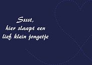 Hier slaapt een klein jongetje van Ellen Voorn thumbnail